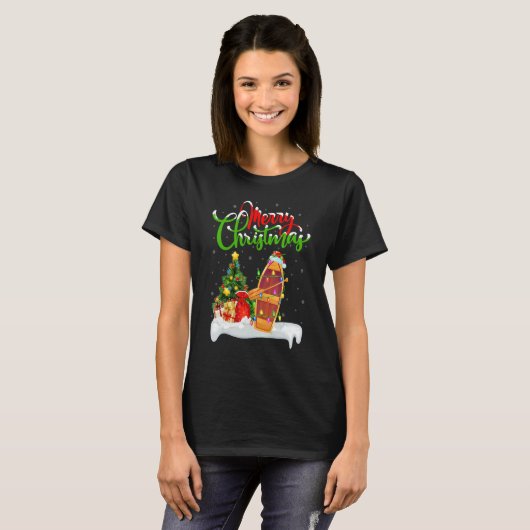 Boat Xmas Decorations Santa Boat Christmas T-Shirt (Vorne ganz)