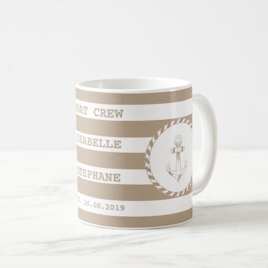 Boatcrew Brown Kaffeetasse (VorderseiteRechts)