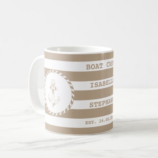 Boatcrew Brown Kaffeetasse (Vorderseite Links)
