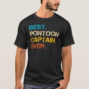Boater Best Pontoon Kapitän Ever Papa Boating Vate T-Shirt