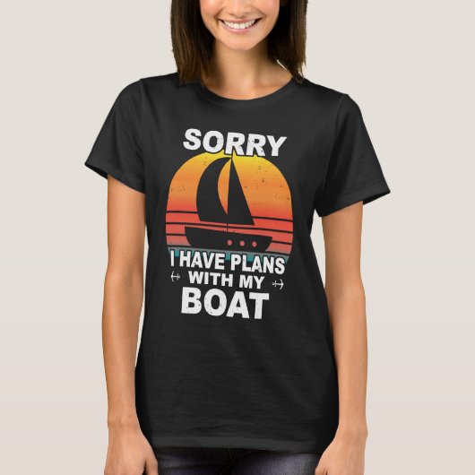 boater captain sailing ship sailor saying boating  T-Shirt (Vorderseite)