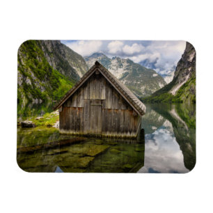 Boathouse am Obersee in den Alpen in Deutschland Magnet