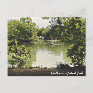 Boathouse Central Park Postcard Postkarte