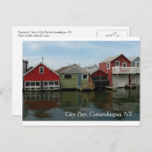 Boathouse: City Pier, Canandaigua, NY Postkarte (Vorne/Hinten)