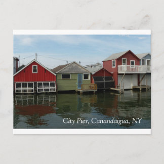 Boathouse: City Pier, Canandaigua, NY Postkarte