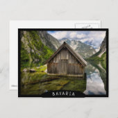 Boathouse im Obersee in den Alpen in Deutschland Postkarte (Vorne/Hinten)