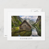Boathouse im Obersee in den Alpen in Deutschland Postkarte (Vorne/Hinten)