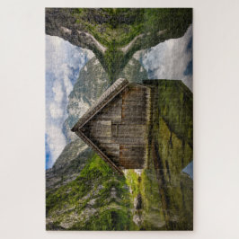 Boathouse im Obersee in den Alpen in Deutschland Puzzle