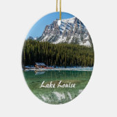 Boathouse neben Lake Louise - Banff, Kanada Keramik Ornament (Rechts)