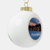 Boathouse Row dusk Keramik Kugel-Ornament (Links)
