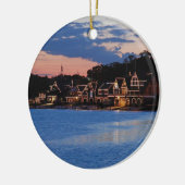 Boathouse Row dusk Keramik Ornament (Links)