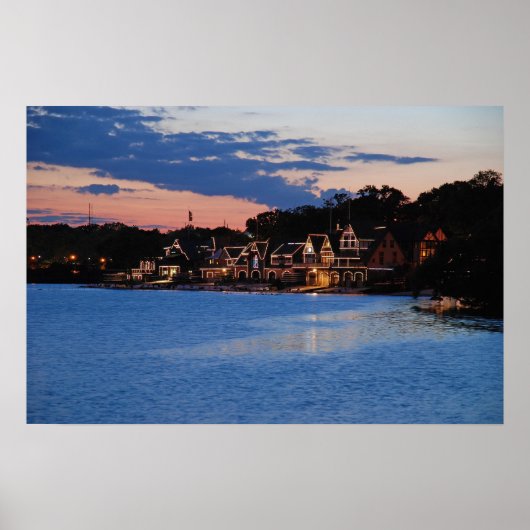 Boathouse Row dusk Poster (Vorne)