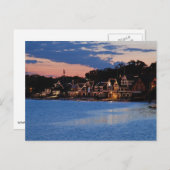 Boathouse Row dusk Postkarte (Vorne/Hinten)