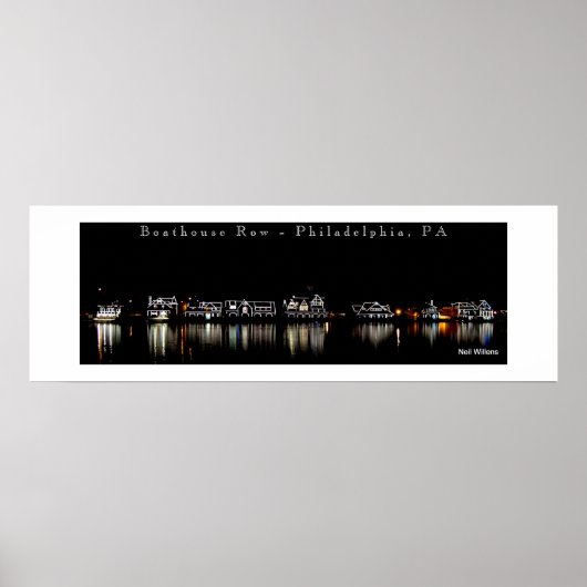 Boathouse Row Foto Art Poster, Philadelphia, PA Poster (Vorne)