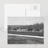 Boathouse Row winter b/w Postkarte (Vorne/Hinten)