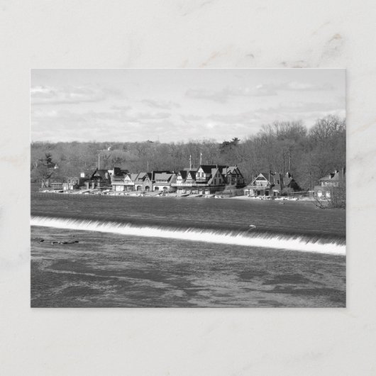 Boathouse Row winter b/w Postkarte (Vorderseite)
