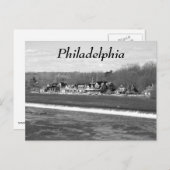 Boathouse Row winter b/w Postkarte (Vorne/Hinten)