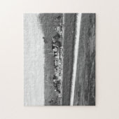 Boathouse Row winter b/w Puzzle (Vertikal)