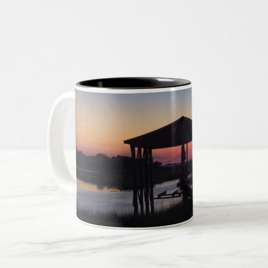 Boathouse Sunset Tasse (Vorderseite Links)