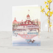 BOATHOUSE VON CORONADO, CORONADO, KALIFORNIEN KARTE (Gelbe Blume)