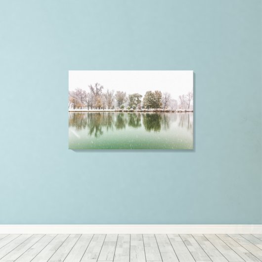 Boathouse, Waldpark Leinwanddruck (Insitu (Holzboden))