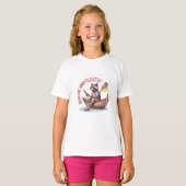 Boatin-and-floatin' Retro Funny Raccoon T-Shirt (Vorne ganz)