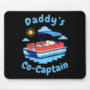 Boating Daddys Co-Kapitän Pontonboot Kind Vater Mousepad