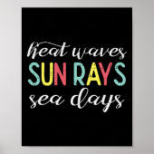 Boating Heat Waves Sun Rays Sea Days Beach Women M Poster (Vorne)