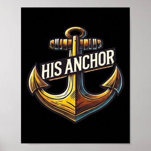 Boating Husband His Anchor Women Matching Couple  Poster (Vorne)