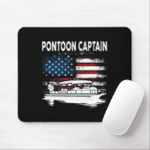 Boating Pontoon Kapitän 4. Juli Pontoonboot  Mousepad (Mit Mouse)