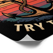 Boating Sailboat Captain And Sailing Boat Sailor  Poster (Ecke)