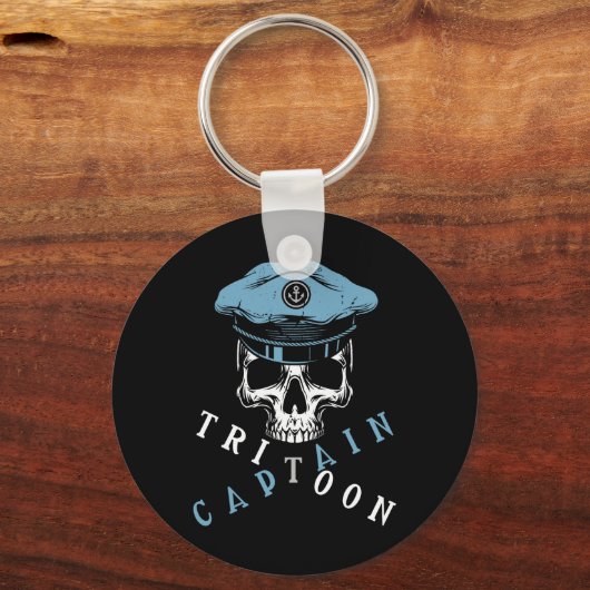 Boating Tritoon Captain Flatboat Life Pontoon For Schlüsselanhänger (Vorderseite)