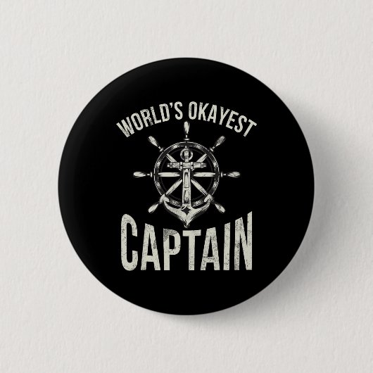 Boating Worlds Okayester Kapitän Button (Vorderseite)