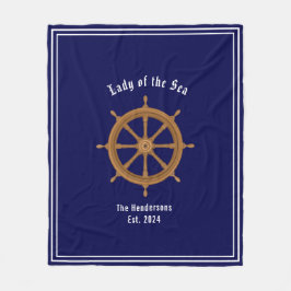 Boatlife Sterwheel Navy Blue White Fleecedecke