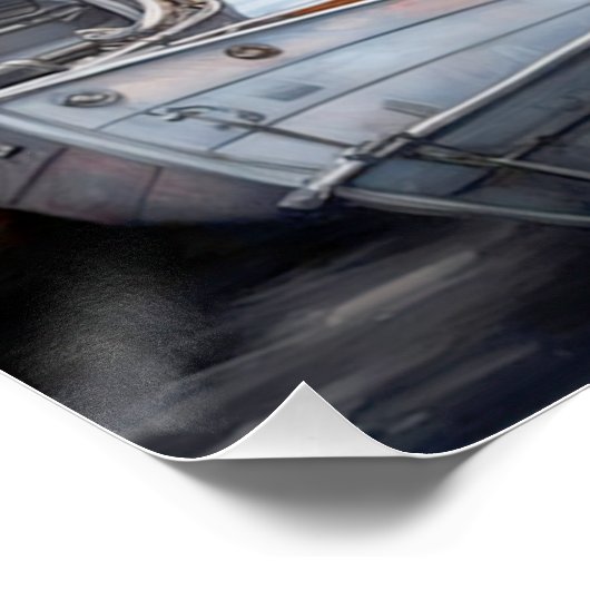 Boats Ashore Poster (Ecke)