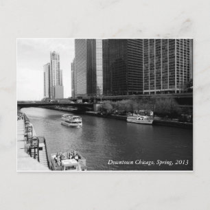 Boats Downtown, Chicago, Frühjahr 2013 Postkarte
