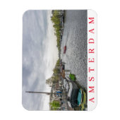 Boats in Amsterdam fridge magnet (Vertikal)