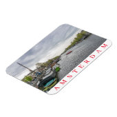 Boats in Amsterdam fridge magnet (Linke Seite)