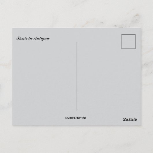 Boats in Antigua Postkarte (Rückseite)