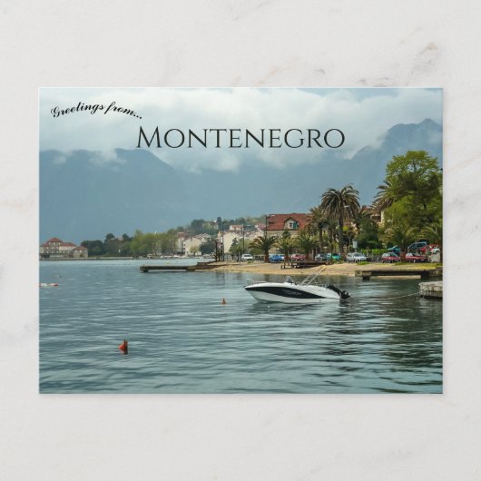 Boats in Kotor Montenegro Postcard Postkarte (Vorderseite)