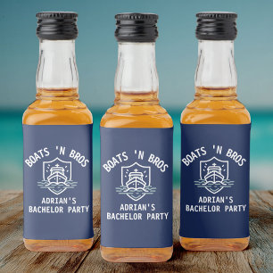 Boats N Bros Junggesellenabschied Geschenk Nautisc Alkoholflaschenetikett