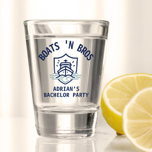 Boats N Bros Junggesellenabschied Navy  Schnapsglas