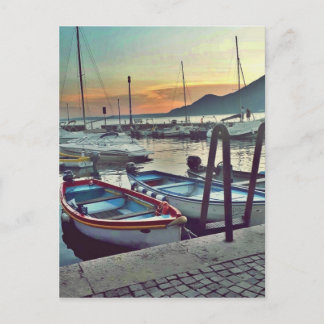 Boats on Garda Lake     Postkarte