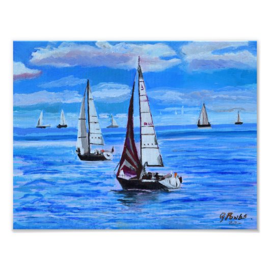 Boats Sea Fotodruck (Vorne)