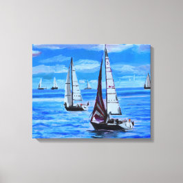 Boats Sea Leinwanddruck