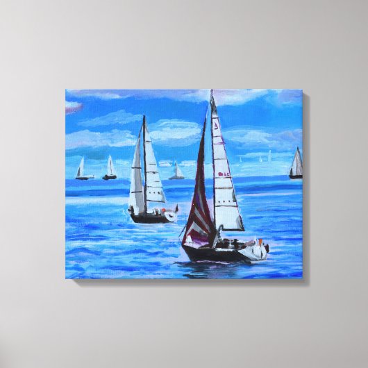 Boats Sea Leinwanddruck (Vorderseite)