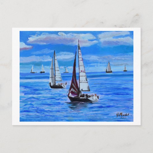 Boats Sea Postkarte (Vorderseite)