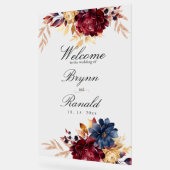 Boavy Burgundy Herbst Wasserfarbenfloral Acrylschild (Winkel)