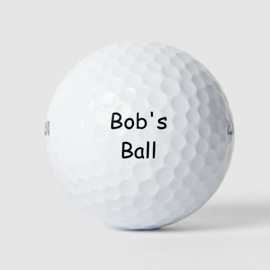 Bob Balls Individuelle Name Golf Balls Golfball (Vorderseite)