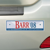 Bob Barr 08 Autoaufkleber (Auf Auto)